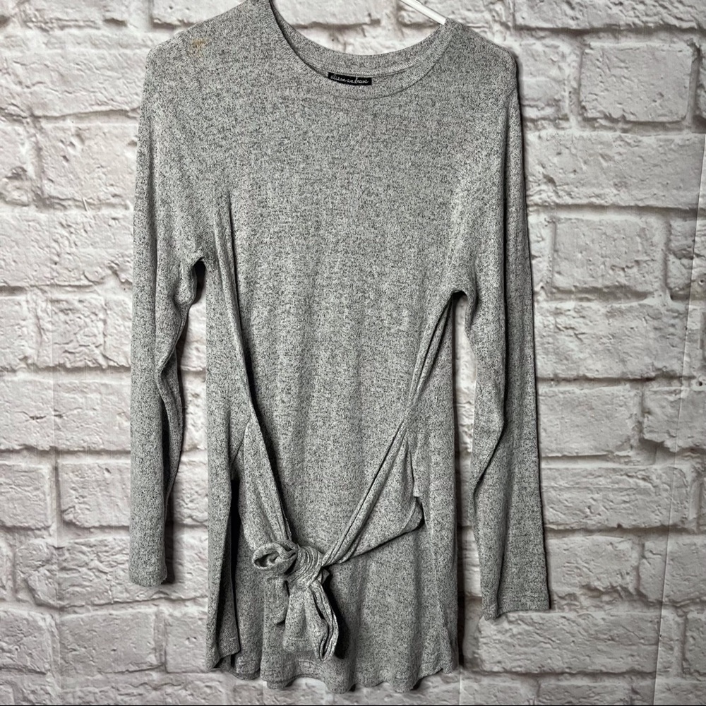Allison‎ Andrews Gray Long Sleeve Blouse Top Womens Size Large